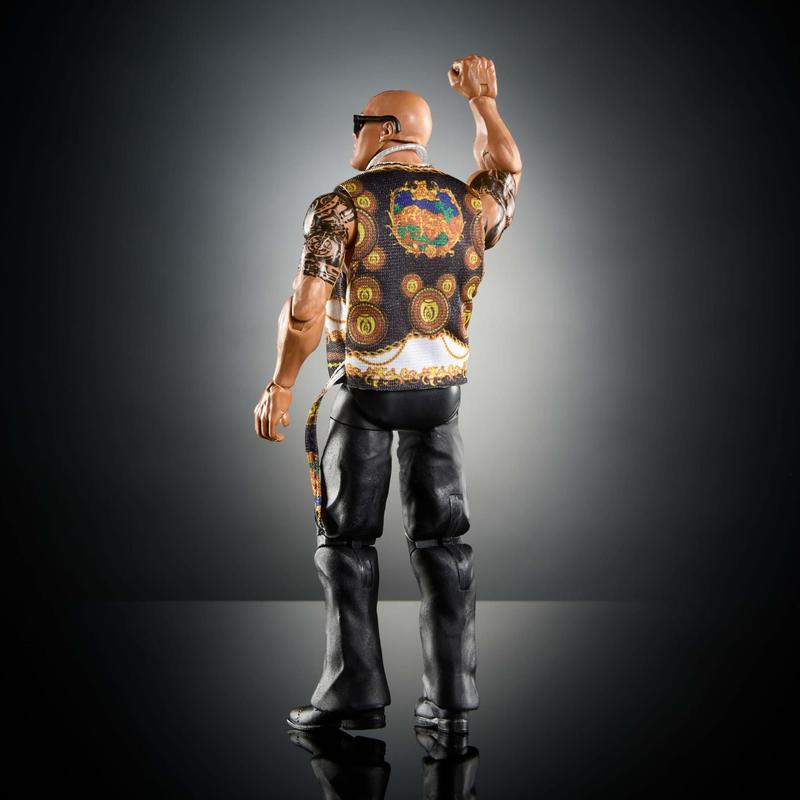 Boneco de ação Mattel WWE Elite The Rock Series 115 15cm - Bonecos